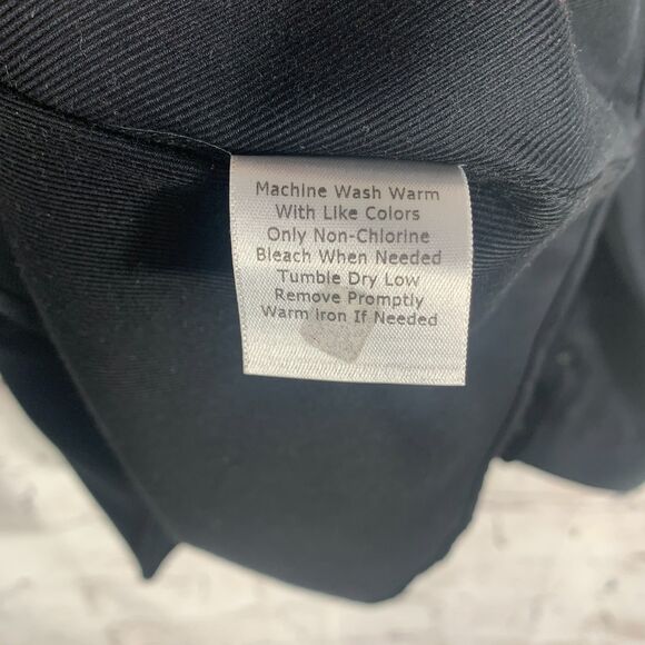 Joseph Abboud Black Egyptian Cotton Button Up Shirt 17.5 40 Long Sleeve Mens - Picture 6 of 8